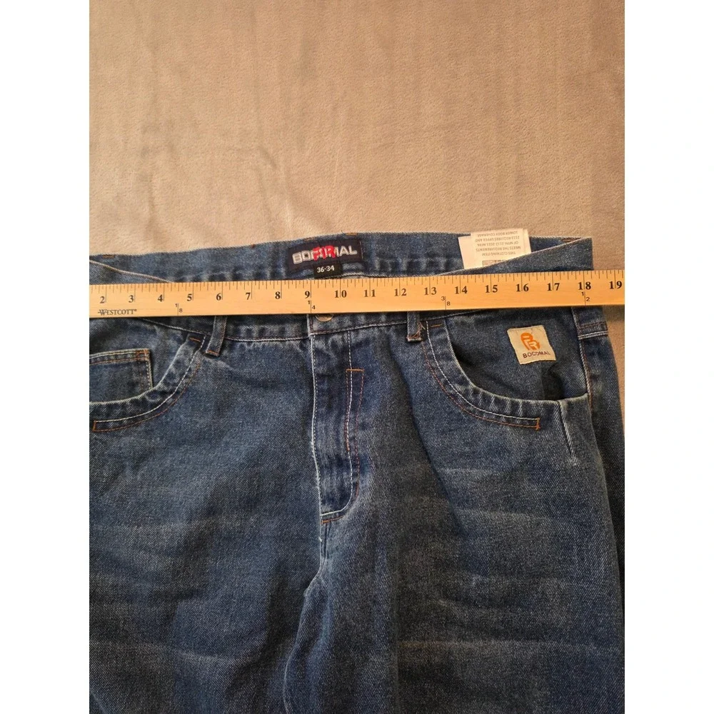 Bocomal FR Work Jeans Mens 36x34 Blue Flame Resistant NFPA 2112 Denim